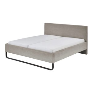 Sivo-smeđi tapecirani bračni krevet 180x200 cm Swing – Meise Möbel
