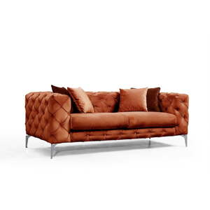 Narančasta baršunasti sofa 197 cm Como – Artie
