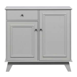 Svijetlo siva niska dječja komoda od masivnog bora 98x93 cm Lily – WOOOD