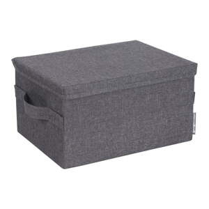 Siva tekstilna kutija za pohranu s poklopcem 35x19x26 cm Soft Storage – Bigso Box of Sweden