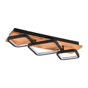 Mat crno-smeđa LED stropna svjetiljka s mogućnošću zatamnjivanja 32x67 cm Rama – Trio