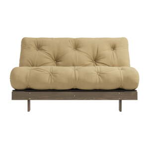 Senf žuta/bež sklopiva sofa 140 cm Roots – Karup Design