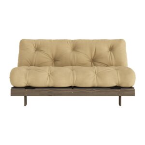 Senf žuta/bež sklopiva sofa 160 cm Roots – Karup Design