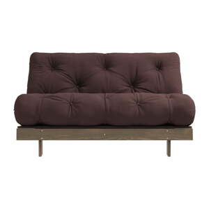 Tamno smeđa sklopiva sofa 140 cm Roots – Karup Design
