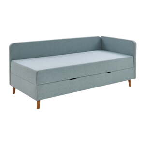 Svijetlo plavi tapecirani krevet s prostorom za pohranu 120x200 cm Cabana – Meise Möbel