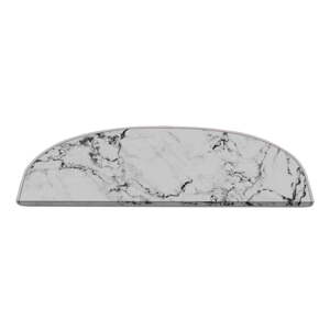 Bijeli set tepiha za stepenice 16 kom 20x65 cm Marble Dream – Vitaus