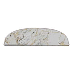 Bijeli set tepiha za stepenice 16 kom 20x65 cm Marble Art – Vitaus