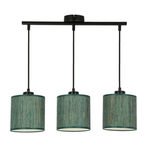 Tamno zelena viseća svjetiljka s tekstilnim sjenilom ø 15 cm Patti – Candellux Lighting