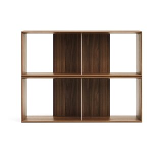 Modularni sustav polica 2 kom u dekoru oraha u prirodnoj boji 101x76 cm Litto – Kave Home