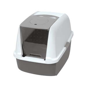 Bijela/siva mačji WC 57x39 cm Cat It – Plaček Pet Products