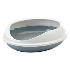 Bijelo-sivi mačji WC 49x55 cm Savic Figaro – Plaček Pet Products