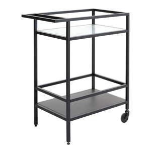 Staklena kolica za posluživanje na kotačima 42x70 cm Bronco – Unique Furniture