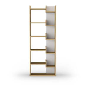 Bijela/u prirodnoj boji biblioteka u dekoru hrasta 60,5x162 cm Klapo – Marckeric