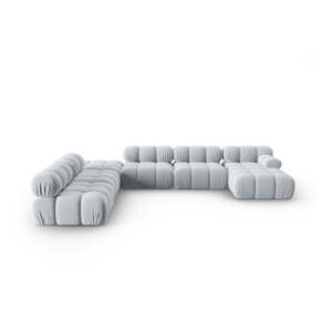 Svijetlo plava baršunasta sofa 379 cm Bellis – Micadoni Home