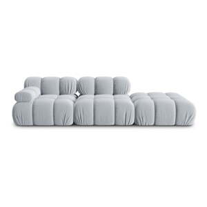 Svijetlo plava baršunasta sofa 282 cm Bellis – Micadoni Home
