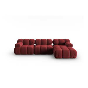 Crvena baršunasta sofa 285 cm Bellis – Micadoni Home