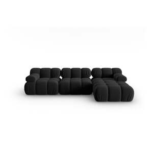 Crna baršunasta sofa 285 cm Bellis – Micadoni Home