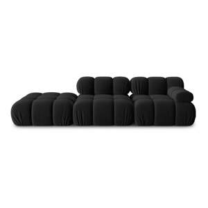 Crna baršunasta sofa 282 cm Bellis – Micadoni Home