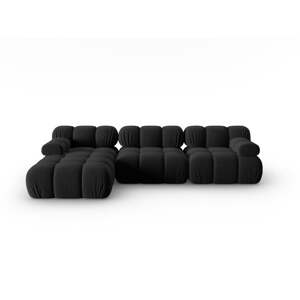Crna baršunasta sofa 285 cm Bellis – Micadoni Home
