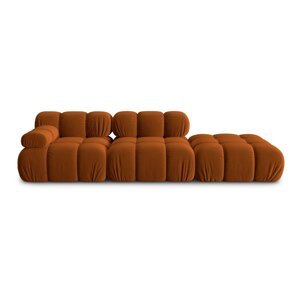 Narančasta baršunasta sofa 282 cm Bellis – Micadoni Home