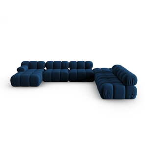 Plava baršunasta sofa 379 cm Bellis – Micadoni Home