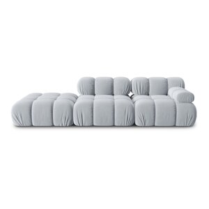 Svijetlo plava baršunasta sofa 282 cm Bellis – Micadoni Home