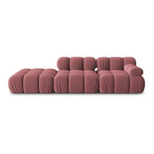 Ružičasta baršunasta sofa 282 cm Bellis – Micadoni Home