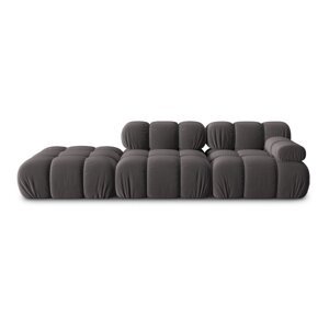 Tamno siva baršunasta sofa 282 cm Bellis – Micadoni Home
