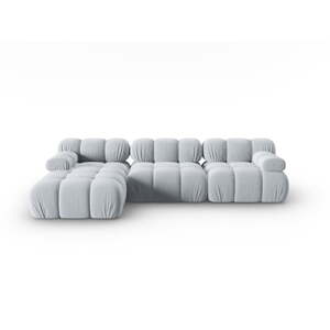 Svijetlo plava baršunasta sofa 285 cm Bellis – Micadoni Home