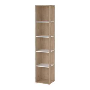 Bijela/u prirodnoj boji biblioteka u dekoru hrasta 41x205 cm Sign – Tvilum
