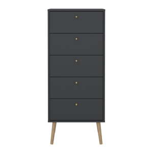 Antracitno siva visoka komoda 50x120 cm Bodo – Tvilum