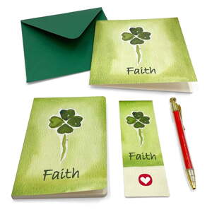 Poklon set za pisanje želja Four-Leaf Clover – Kartos