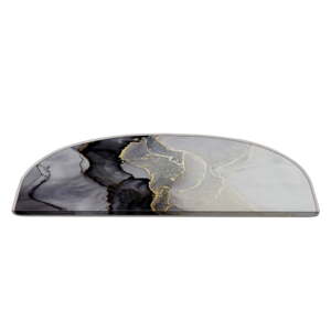 Crno-bijeli set tepiha za stepenice 16 kom 20x65 cm Golden Marble – Vitaus