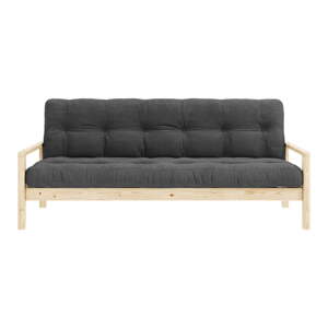 Crna/antracitno siva sklopiva sofa 205 cm Knob – Karup Design
