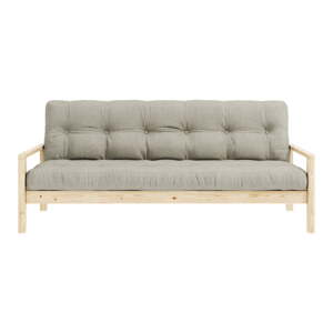 Bež lanena sklopiva sofa 205 cm Knob – Karup Design