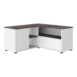 Bijela/siva TV komoda u betonskom dekoru 90x45 cm Angle – TemaHome