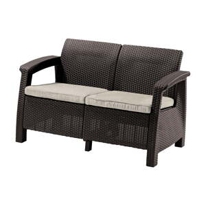Tamno smeđa vrtna sofa Corfu – Keter