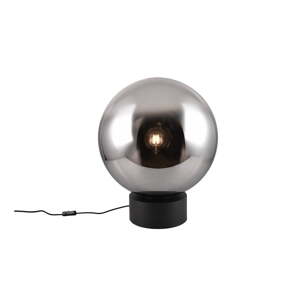 Crna LED stolna lampa sa staklenim sjenilom (visina 60 cm) Cipallone – CINQUE