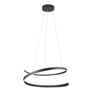 Crna LED viseća svjetiljka s metalnim sjenilom ø 75 cm Cinardi – CINQUE