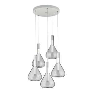Bijela LED viseća svjetiljka sa staklenim sjenilom ø 55 cm Cipera – CINQUE