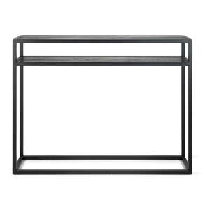 Crni pomoćni stol s hrastovom pločom stola 30x120 cm Daniël – Spinder Design