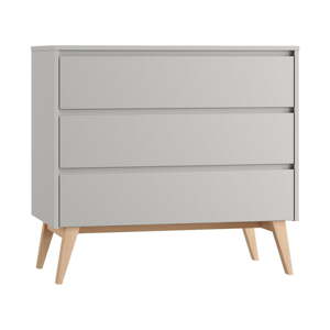 Siva niska dječja komoda 100x52,5 cm Swing – Pinio