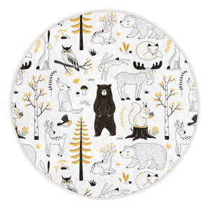 Žuti /bijeli dječji tepih ø 80 cm Comfort – Mila Home