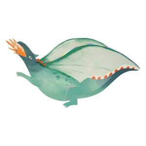 Papirnati jednokratni tanjuri u setu 4 kom Dragon – Meri Meri