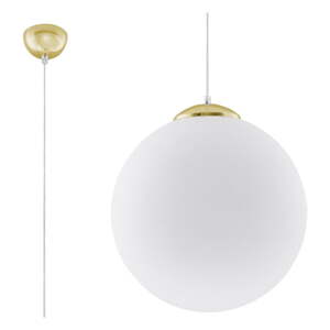 Viseća svjetiljka u zlatnoj boji sa staklenim sjenilom ø 40 cm Cezab – Nice Lamps