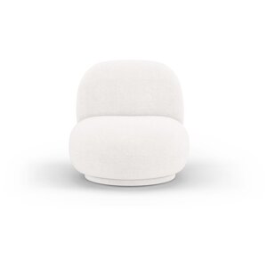 Bijela fotelja od bouclé tkanine Chuck – Micadoni Home