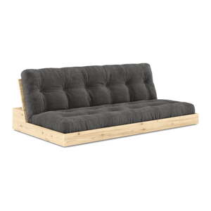 Crna/antracitno siva sklopiva sofa od samta 196 cm Base – Karup Design