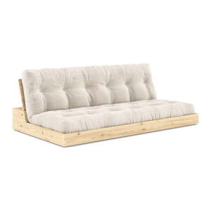 Bijela sklopiva sofa od samta 196 cm Base – Karup Design