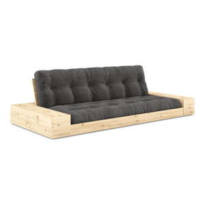 Crna/antracitno siva sklopiva sofa od samta 244 cm Base – Karup Design