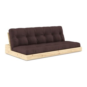 Tamno smeđa sklopiva sofa 196 cm Base – Karup Design